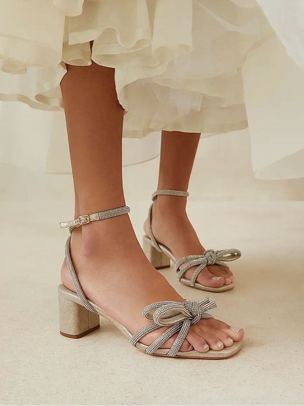 NIB! Loeffler Randall Mikel Cappuccino Sandals - Picture 3 of 8